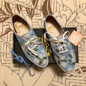Keds X Rifle Paper Company Blue Floral Sneakers